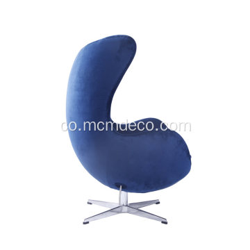 Sedia Classica Confortevole in Vellutu Egg Chair